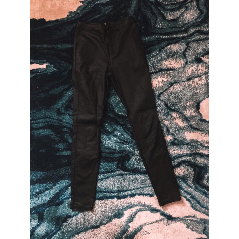 Missguided Vice High Waisted Coated Skinny Jeans